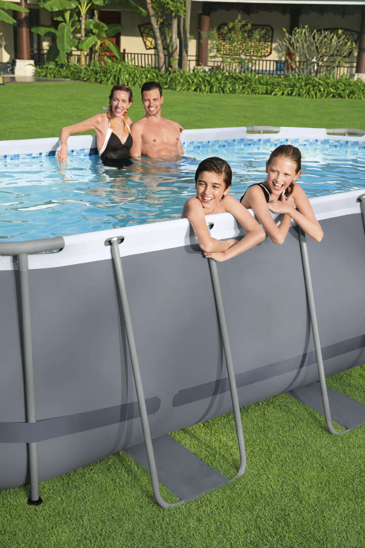 Bestway Power Steel Frame Pool Komplettset inkl. Filterpumpe & Sicherheitsleiter Bestway Power Steel Frame Pool Komplettset inkl. Filterpumpe & Sicherheitsleiter